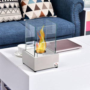 Ventless Portable Fireplace with Glass Flame Guard - Adler's Store
