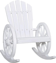 Load image into Gallery viewer, Wagon Wheel Outdoor Wooden Adirondack Rocking Chair - Adler&#39;s Store