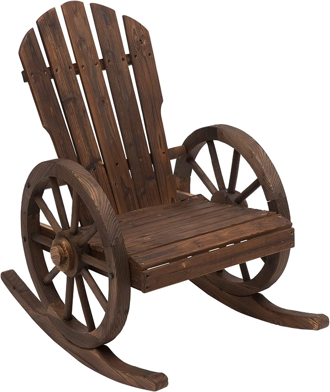 Wagon wheel glider bench hot sale