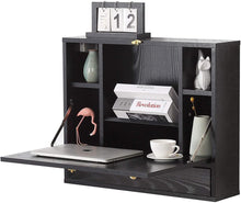 Load image into Gallery viewer, Wall Mounted Folding Laptop Desk Storage with Drawer - Adler&#39;s Store