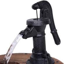 Load image into Gallery viewer, Water Pump Barrel Fountain with Flower Box - Adler&#39;s Store