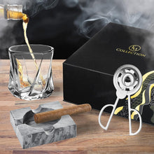 Load image into Gallery viewer, Whisky and Cigar Lover Gift Bundle with 5oz Crystal Whiskey Glass Cigar and Ashtray - Adler&#39;s Store