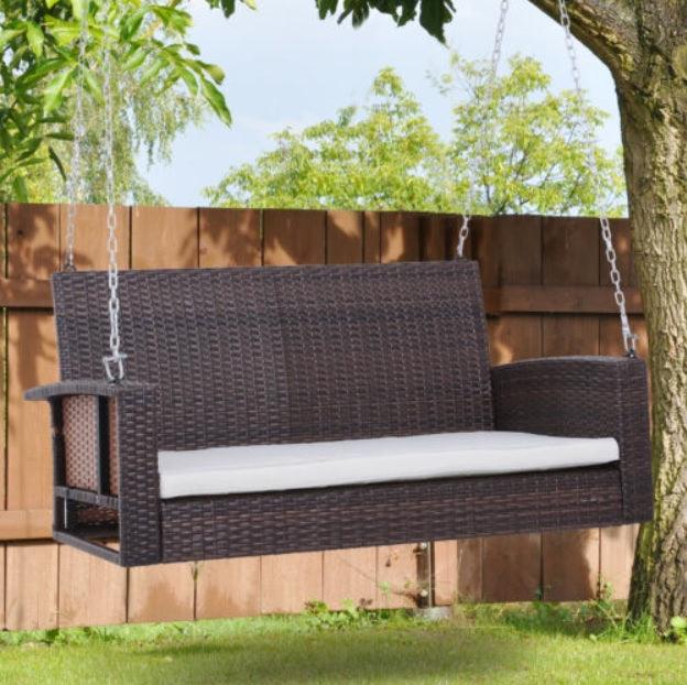 Wicker Love Seat Swing Bench - Adler's Store