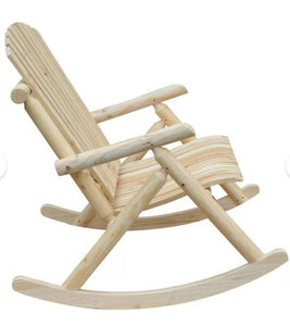 Wide Seat Solid Fir Wood Rocking Chair - Adler's Store