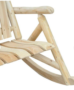 Wide Seat Solid Fir Wood Rocking Chair - Adler's Store