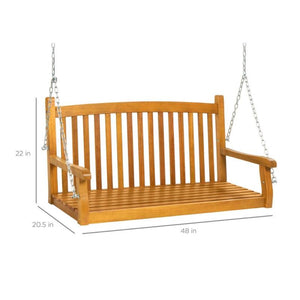 Wooden Hanging Swing Bench on Chains - Adler's Store