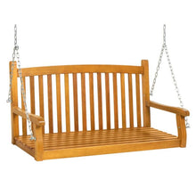 Load image into Gallery viewer, Wooden Hanging Swing Bench on Chains - Adler&#39;s Store