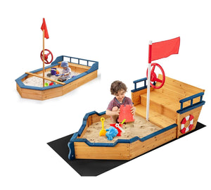 Wooden Pirate Sandboat with Bench Seat - Adler's Store